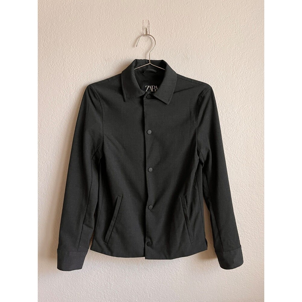 Zara Men's Snap Button Shirt Jacket in Charcoal Size XXS
